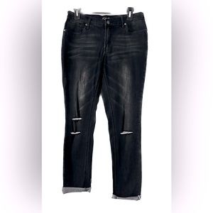 Venus black cuffed skinny jeans